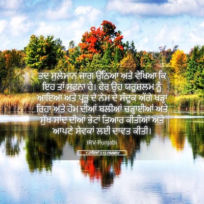 Picture 05 - 1 ਰਾਜਿਆਂ 3:15 PANIRV - ਤਦ ਸੁਲੇਮਾਨ ਜਾਗ - Bible Verse Picture