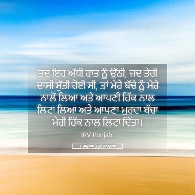 Picture 05 - 1 ਰਾਜਿਆਂ 3:20 PANIRV - ਤਦ ਇਹ ਅੱਧੀ ਰਾਤ ਨੂੰ - Bible Verse Picture