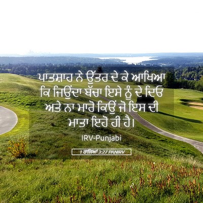 Picture 05 - 1 ਰਾਜਿਆਂ 3:27 PANIRV - ਪਾਤਸ਼ਾਹ ਨੇ ਉੱਤਰ ਦੇ - Bible Verse Picture
