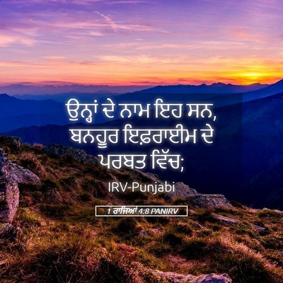 Picture 05 - 1 ਰਾਜਿਆਂ 4:8 PANIRV - ਉਨ੍ਹਾਂ ਦੇ ਨਾਮ ਇਹ - Bible Verse Picture