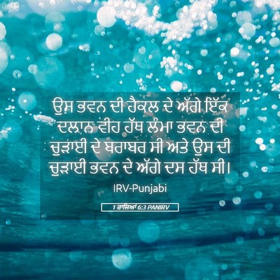 Picture 05 - 1 ਰਾਜਿਆਂ 6:3 PANIRV - ਉਸ ਭਵਨ ਦੀ ਹੈਕਲ ਦੇ - Bible Verse Picture