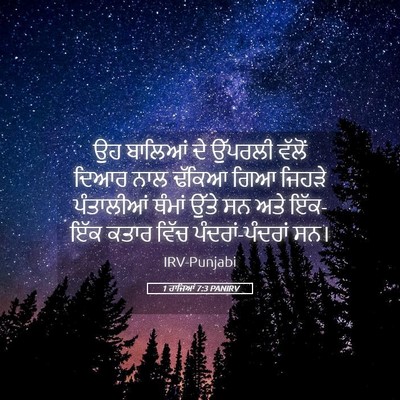 Picture 05 - 1 ਰਾਜਿਆਂ 7:3 PANIRV - ਉਹ ਬਾਲਿਆਂ ਦੇ - Bible Verse Picture