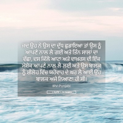 Picture 05 - 1 ਸਮੂਏਲ 1:24 PANIRV - ਜਦ ਉਹ ਨੇ ਉਸ ਦਾ ਦੁੱਧ - Bible Verse Picture
