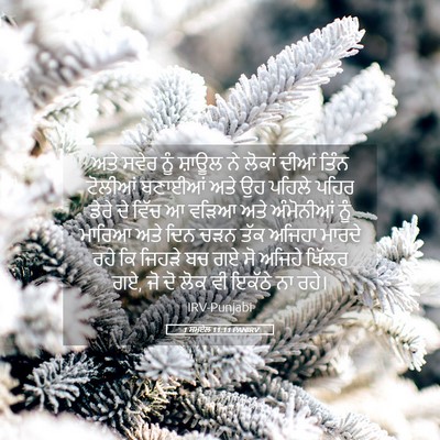 Picture 05 - 1 ਸਮੂਏਲ 11:11 PANIRV - ਅਤੇ ਸਵੇਰ ਨੂੰ ਸ਼ਾਊਲ - Bible Verse Picture