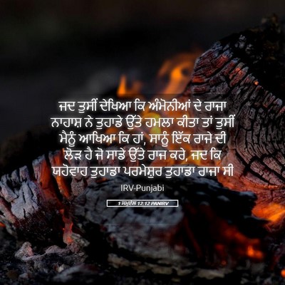 Picture 05 - 1 ਸਮੂਏਲ 12:12 PANIRV - ਜਦ ਤੁਸੀਂ ਦੇਖਿਆ ਕਿ - Bible Verse Picture