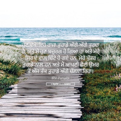 Picture 05 - 1 ਸਮੂਏਲ 12:2 PANIRV - ਹੁਣ ਵੇਖੋ, ਇਹ ਰਾਜਾ - Bible Verse Picture