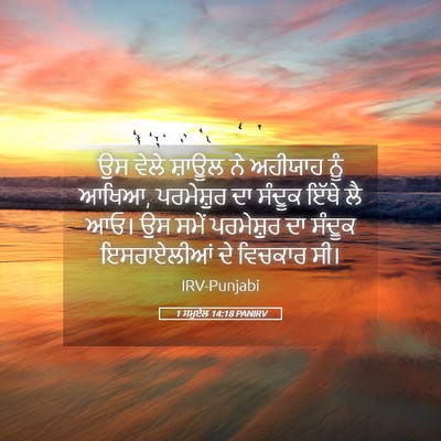 Picture 05 - 1 ਸਮੂਏਲ 14:18 PANIRV - ਉਸ ਵੇਲੇ ਸ਼ਾਊਲ ਨੇ - Bible Verse Picture