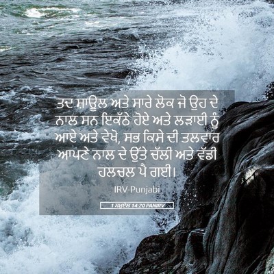 Picture 05 - 1 ਸਮੂਏਲ 14:20 PANIRV - ਤਦ ਸ਼ਾਊਲ ਅਤੇ ਸਾਰੇ - Bible Verse Picture