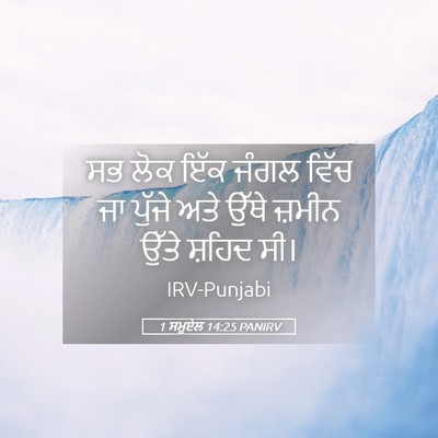Picture 05 - 1 ਸਮੂਏਲ 14:25 PANIRV - ਸਭ ਲੋਕ ਇੱਕ ਜੰਗਲ - Bible Verse Picture