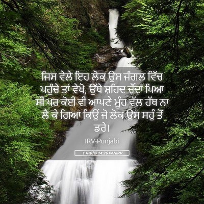 Picture 05 - 1 ਸਮੂਏਲ 14:26 PANIRV - ਜਿਸ ਵੇਲੇ ਇਹ ਲੋਕ ਉਸ - Bible Verse Picture