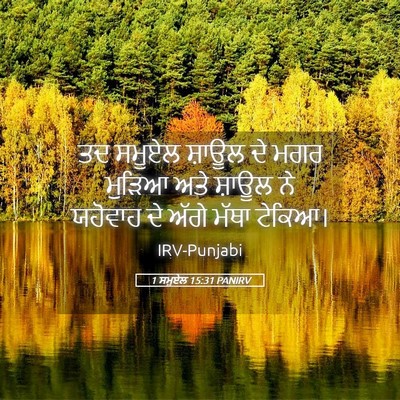 Picture 05 - 1 ਸਮੂਏਲ 15:31 PANIRV - ਤਦ ਸਮੂਏਲ ਸ਼ਾਊਲ ਦੇ - Bible Verse Picture