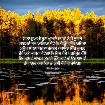 Picture 05 - 1 ਸਮੂਏਲ 16:16 PANIRV - ਸਾਡਾ ਸੁਆਮੀ ਹੁਣ - Bible Verse Picture