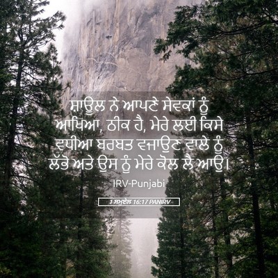 Picture 05 - 1 ਸਮੂਏਲ 16:17 PANIRV - ਸ਼ਾਊਲ ਨੇ ਆਪਣੇ - Bible Verse Picture