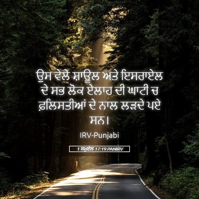 Picture 05 - 1 ਸਮੂਏਲ 17:19 PANIRV - ਉਸ ਵੇਲੇ ਸ਼ਾਊਲ ਅਤੇ - Bible Verse Picture