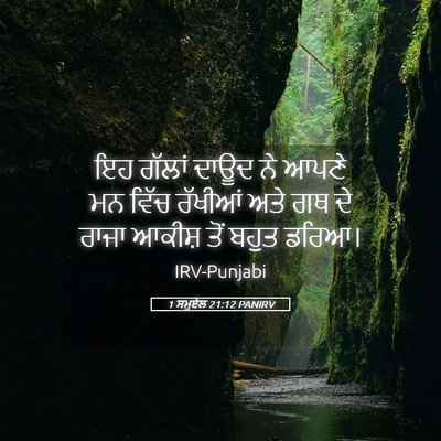 Picture 05 - 1 ਸਮੂਏਲ 21:12 PANIRV - ਇਹ ਗੱਲਾਂ ਦਾਊਦ ਨੇ - Bible Verse Picture