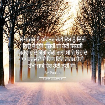 Picture 05 - 1 ਸਮੂਏਲ 21:6 PANIRV - ਸੋ ਜਾਜਕ ਨੇ ਪਵਿੱਤਰ - Bible Verse Picture