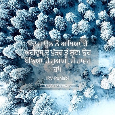 Picture 05 - 1 ਸਮੂਏਲ 22:12 PANIRV - ਤਦ ਸ਼ਾਊਲ ਨੇ ਆਖਿਆ, - Bible Verse Picture