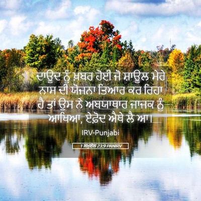 Picture 05 - 1 ਸਮੂਏਲ 23:9 PANIRV - ਦਾਊਦ ਨੂੰ ਖ਼ਬਰ ਹੋਈ - Bible Verse Picture