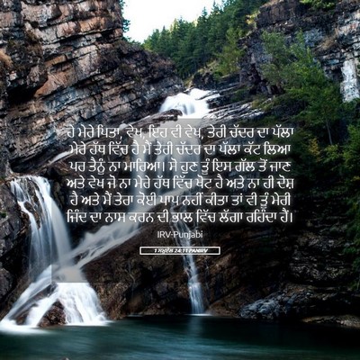 Picture 05 - 1 ਸਮੂਏਲ 24:11 PANIRV - ਹੇ ਮੇਰੇ ਪਿਤਾ, ਵੇਖ, - Bible Verse Picture