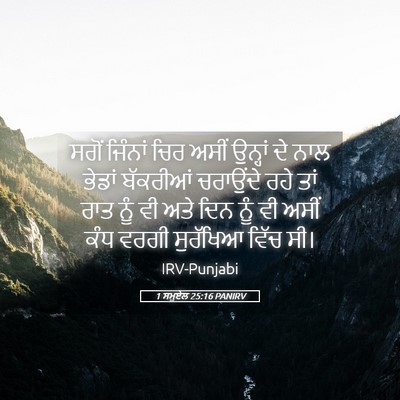 Picture 05 - 1 ਸਮੂਏਲ 25:16 PANIRV - ਸਗੋਂ ਜਿੰਨਾਂ ਚਿਰ - Bible Verse Picture