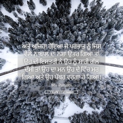Picture 05 - 1 ਸਮੂਏਲ 25:37 PANIRV - ਅਤੇ ਅਜਿਹਾ ਹੋਇਆ ਜੋ - Bible Verse Picture