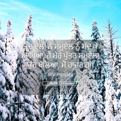 Picture 05 - 1 ਸਮੂਏਲ 3:16 PANIRV - ਤਦ ਏਲੀ ਨੇ ਸਮੂਏਲ ਨੂੰ - Bible Verse Picture