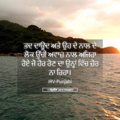 Picture 05 - 1 ਸਮੂਏਲ 30:4 PANIRV - ਤਦ ਦਾਊਦ ਅਤੇ ਉਹ ਦੇ - Bible Verse Picture
