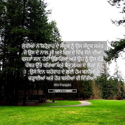 Picture 05 - 1 ਸਮੂਏਲ 6:15 PANIRV - ਲੇਵੀਆਂ ਨੇ ਯਹੋਵਾਹ - Bible Verse Picture