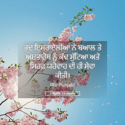 Picture 05 - 1 ਸਮੂਏਲ 7:4 PANIRV - ਤਦ ਇਸਰਾਏਲੀਆਂ ਨੇ - Bible Verse Picture