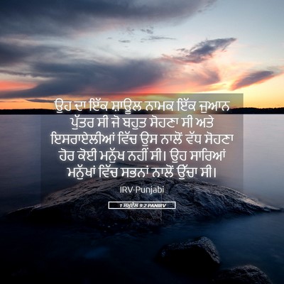 Picture 05 - 1 ਸਮੂਏਲ 9:2 PANIRV - ਉਹ ਦਾ ਇੱਕ ਸ਼ਾਊਲ - Bible Verse Picture