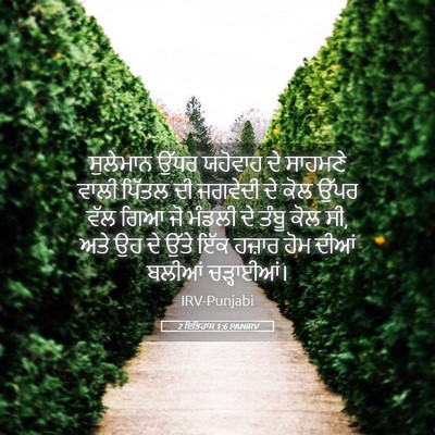 Picture 05 - 2 ਇਤਿਹਾਸ 1:6 PANIRV - ਸੁਲੇਮਾਨ ਉੱਧਰ - Bible Verse Picture