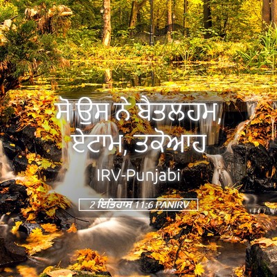 Picture 05 - 2 ਇਤਿਹਾਸ 11:6 PANIRV - ਸੋ ਉਸ ਨੇ ਬੈਤਲਹਮ, - Bible Verse Picture