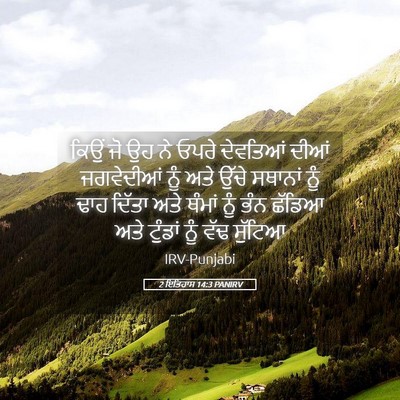 Picture 05 - 2 ਇਤਿਹਾਸ 14:3 PANIRV - ਕਿਉਂ ਜੋ ਉਹ ਨੇ ਓਪਰੇ - Bible Verse Picture