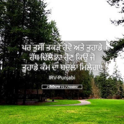 Picture 05 - 2 ਇਤਿਹਾਸ 15:7 PANIRV - ਪਰ ਤੁਸੀਂ ਤਕੜੇ ਹੋਵੋ - Bible Verse Picture