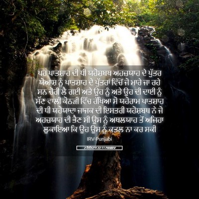 Picture 05 - 2 ਇਤਿਹਾਸ 22:11 PANIRV - ਪਰ ਪਾਤਸ਼ਾਹ ਦੀ ਧੀ - Bible Verse Picture