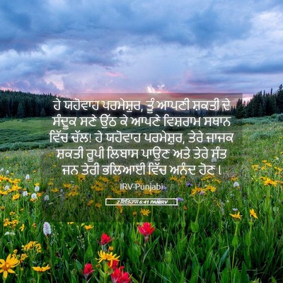 Picture 05 - 2 ਇਤਿਹਾਸ 6:41 PANIRV - ਹੇ ਯਹੋਵਾਹ - Bible Verse Picture