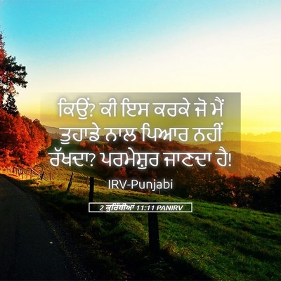 Picture 05 - 2 ਕੁਰਿੰਥੀਆਂ 11:11 PANIRV - ਕਿਉਂ? ਕੀ ਇਸ ਕਰਕੇ ਜੋ - Bible Verse Picture