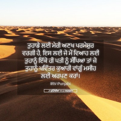 Picture 05 - 2 ਕੁਰਿੰਥੀਆਂ 11:2 PANIRV - ਤੁਹਾਡੇ ਲਈ ਮੇਰੀ ਅਣਖ - Bible Verse Picture