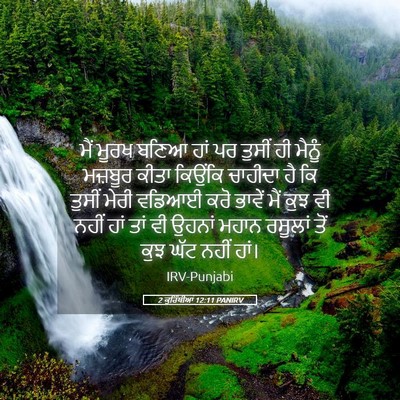 Picture 05 - 2 ਕੁਰਿੰਥੀਆਂ 12:11 PANIRV - ਮੈਂ ਮੂਰਖ ਬਣਿਆ ਹਾਂ - Bible Verse Picture