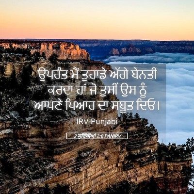 Picture 05 - 2 ਕੁਰਿੰਥੀਆਂ 2:8 PANIRV - ਉਪਰੰਤ ਮੈਂ ਤੁਹਾਡੇ - Bible Verse Picture