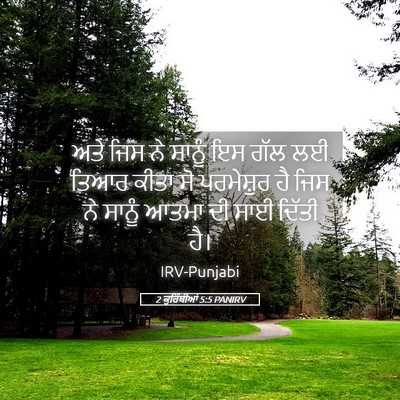 Picture 05 - 2 ਕੁਰਿੰਥੀਆਂ 5:5 PANIRV - ਅਤੇ ਜਿਸ ਨੇ ਸਾਨੂੰ ਇਸ - Bible Verse Picture