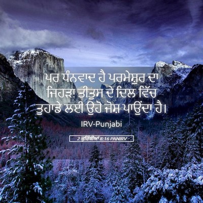Picture 05 - 2 ਕੁਰਿੰਥੀਆਂ 8:16 PANIRV - ਪਰ ਧੰਨਵਾਦ ਹੈ - Bible Verse Picture