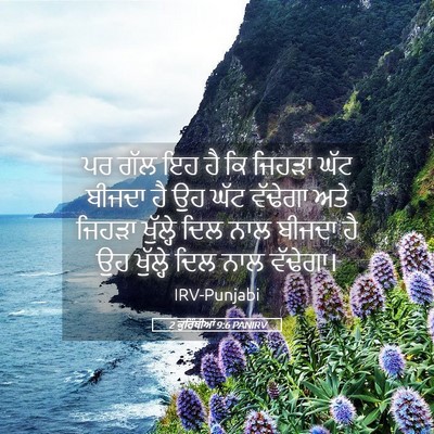 Picture 05 - 2 ਕੁਰਿੰਥੀਆਂ 9:6 PANIRV - ਪਰ ਗੱਲ ਇਹ ਹੈ ਕਿ - Bible Verse Picture
