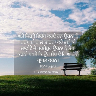 Picture 05 - 2 ਤਿਮੋਥਿਉਸ 2:25 PANIRV - ਅਤੇ ਜਿਹੜੇ ਵਿਰੋਧ - Bible Verse Picture