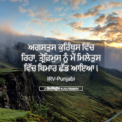 Picture 05 - 2 ਤਿਮੋਥਿਉਸ 4:20 PANIRV - ਅਗਸਤੁਸ ਕੁਰਿੰਥੁਸ - Bible Verse Picture