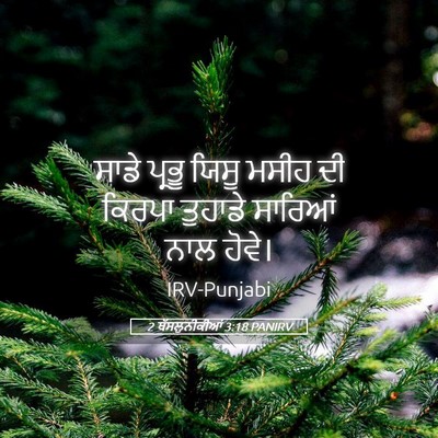 Picture 05 - 2 ਥੱਸਲੁਨੀਕੀਆਂ 3:18 PANIRV - ਸਾਡੇ ਪ੍ਰਭੂ ਯਿਸੂ - Bible Verse Picture