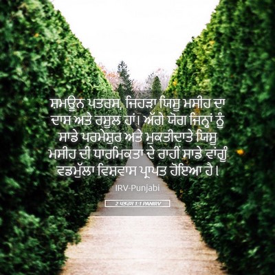 Picture 05 - 2 ਪਤਰਸ 1:1 PANIRV - ਸ਼ਮਊਨ ਪਤਰਸ, ਜਿਹੜਾ - Bible Verse Picture