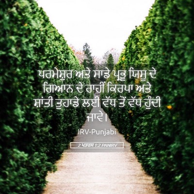 Picture 05 - 2 ਪਤਰਸ 1:2 PANIRV - ਪਰਮੇਸ਼ੁਰ ਅਤੇ ਸਾਡੇ - Bible Verse Picture