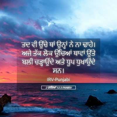Picture 05 - 2 ਰਾਜਿਆਂ 12:3 PANIRV - ਤਦ ਵੀ ਉੱਚੇ ਥਾਂ - Bible Verse Picture