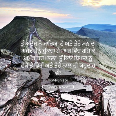 Picture 05 - 2 ਰਾਜਿਆਂ 14:10 PANIRV - ਤੂੰ ਅਦੋਮ ਨੂੰ ਮਾਰਿਆ - Bible Verse Picture